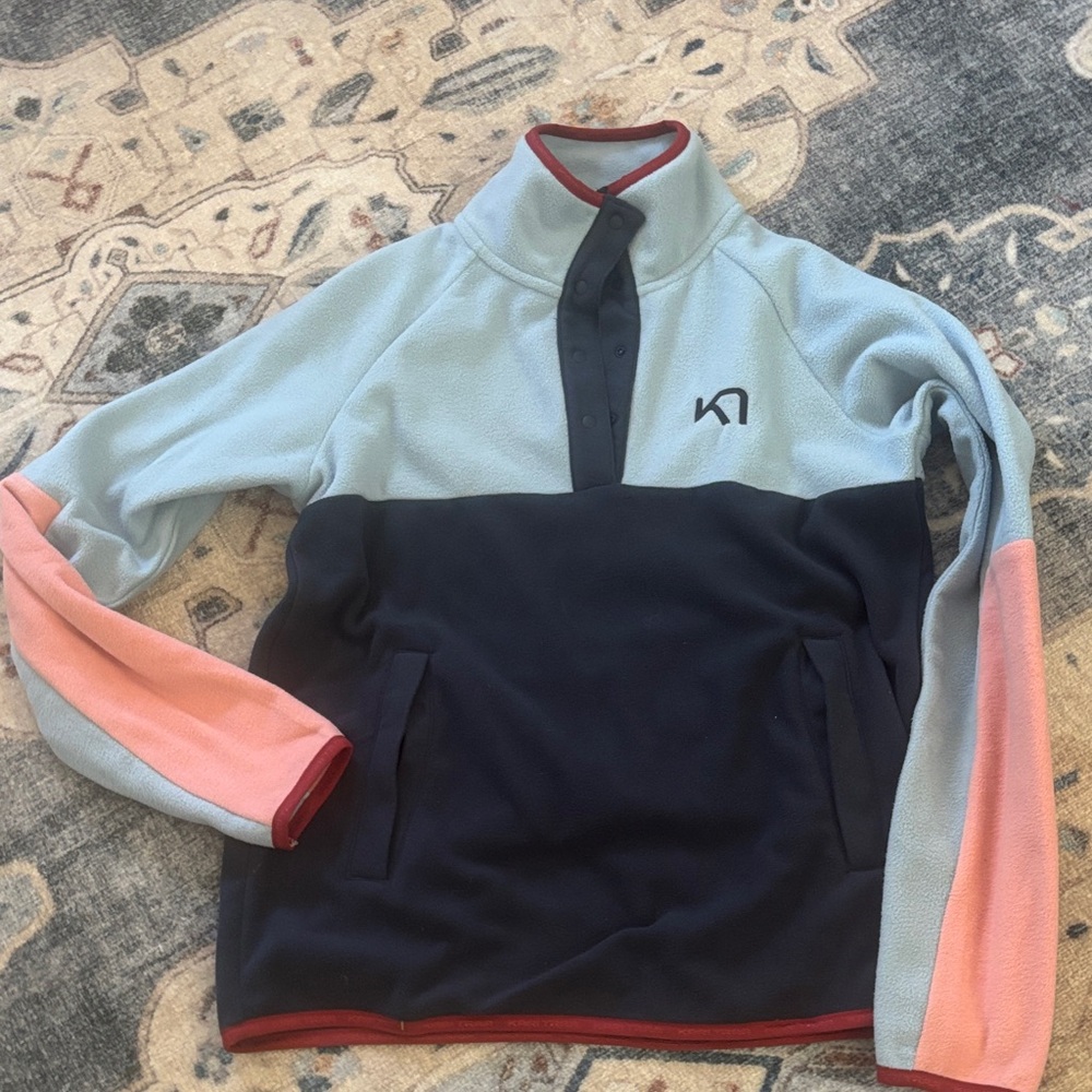 Kari Traa Light Blue Fleece with Red Trim. Super soft! Size small